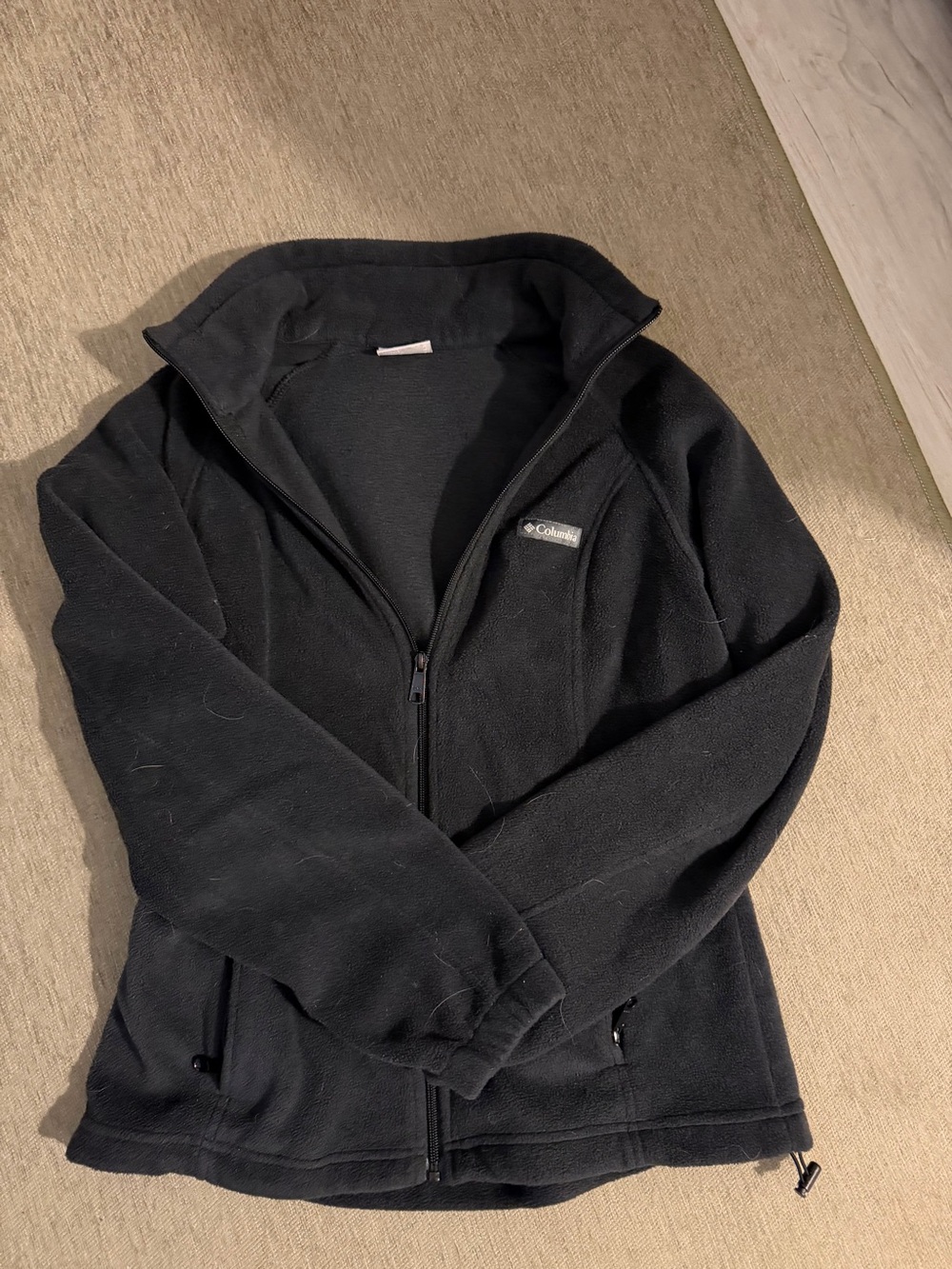 Columbia Women’s Black Full-Zip Fleece Jacket with Stand Collar